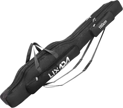 Obrázok produktu pre Rybárska taška 130 cm až 150 cm, trojvrstvová, skladacia, čierna, pre cestovanie