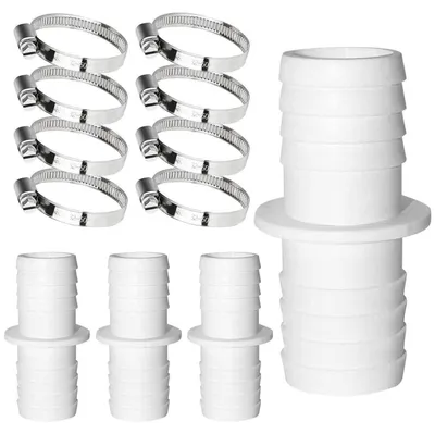 Produktbild von Poolschlauch Verbinder 32 mm auf 32 mm 4 Stück mit Edelstahlschellen