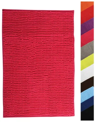 Obrázek produktu pro MSV koupelnová rohožka rohožka do sprchy žinylková rohožka s vysokým vlasem 60x90 cm - růžová