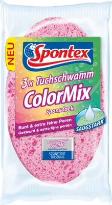 Obrázek produktu pro Spontex 19000022, Vícebarevný, Oválný, Ruční praní, Jednobarevný, 3 kusů