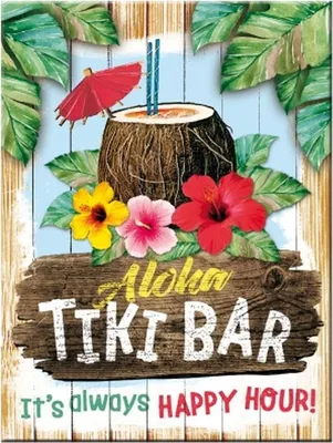 Produktbild von Nostalgic-Art - Magnet 6 x 8 cm - Open Bar - Tiki Bar