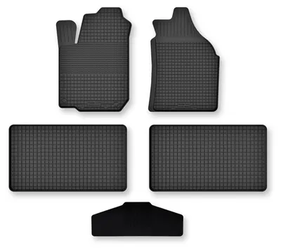 Zdjęcie produktu dla Dywaniki gumowe z tunelem do Toyota Previa II 2000-2005 (minivan) – 5 szt., czarne, dobierane – Wielganizator Semi-Universal