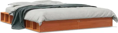 Obrázek produktu pro vidaXL Postel z masivu bez matrace Vosk hnědý 160x200 Borovicové dřevo