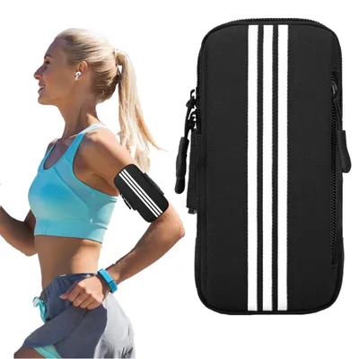 Imagen del producto de Soporte para teléfono móvil, ajustable, para diferentes tamaños de smartphones, brazalete deportivo para correr