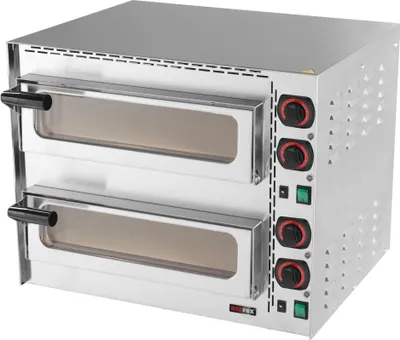 Produktbild von KBS Pizzaofen für 2 Pizzen ø35 cm elektro 2,0 kW 605 x560 x325 mm 230 Volt