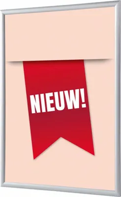 Produktbild von Showdown Klapprahmen - DIN A1 - Komplett-Set - Nieuw Niederländisch - Rot/Silber