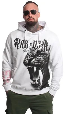 Produktbild von Yakuza Herren Wildcat Kapuzenpullover, Weiß, 4XL