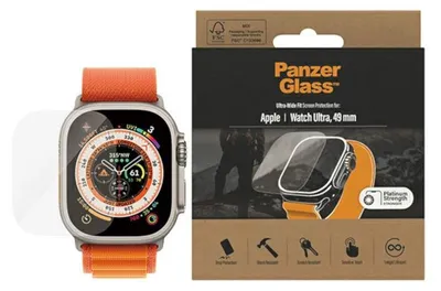 Produktbild von PanzerGlass ® Displayschutz Apple Watch Ultra 2 | Ultra | 49 mm, Apple, Apple - Watch Ultra 49mm, Trockene Anwendung, Kratzresistent, Schockresistent, Transparent, 1 Stück(e)
