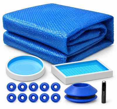 Produktbild von Solarfolie Poolabdeckung 549x274 cm Blau Noppenfolie Wärmeschutz