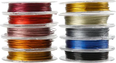 Image de Fil pour bijoux, assortiment, 0,38 mm, 10x10 m