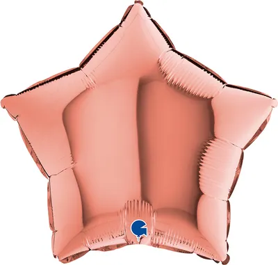 Produktbild von 18"/Ø46cm Stern Folienballon Uni | Rosegold