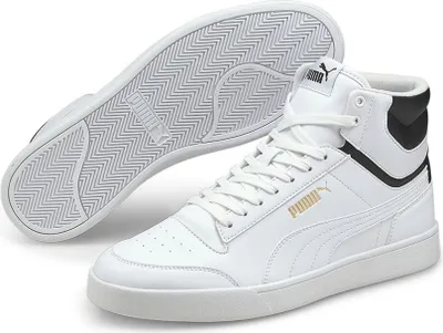 Produktbild von Puma Shuffle Mid White White Black Gold Größe EU 39 Normal