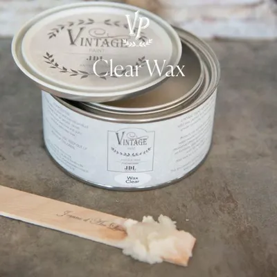Produktbild von JDL Vintage Paint Antique Wax Möbelwachs 300 ml – Natürliches Antikwachs für Kreidefarbe – Schutz & Vintage Finish – Bienenwachs & Carnaubawachs – Shabby Chic Möbelpflege - Klar