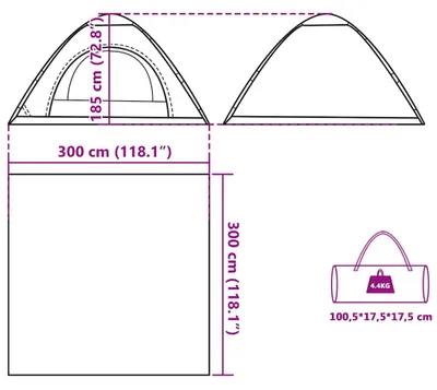 Produktbild von vidaXL Campingzelt 5 Personen Blau Quick Release