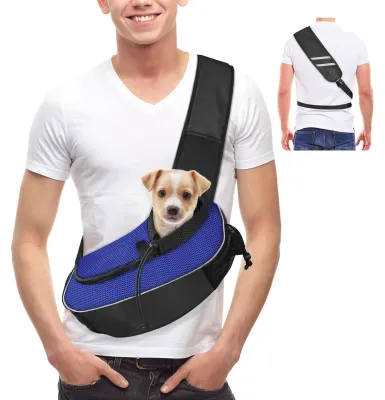 Haustier-Tragetasche für Hunde & Katzen, Blau, verstellbar