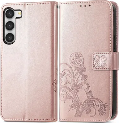 Produktbild von Mobigear Clover  Samsung Galaxy A54 Hülle Klapphülle Geldbörse - Roségold
