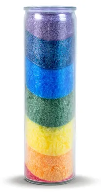 Produktbild von Aromantra - 7 Chakren Kerze Regenbogen 21x6,2cm - Geruchlos Aus Palmwachs - Brenndauer 100h - Bunt Für Meditation & Rituale
