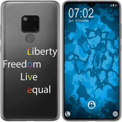 Produktbild von PhoneNatic Case kompatibel mit Huawei Mate 20 Silikon-Hülle pride Wörter M2
