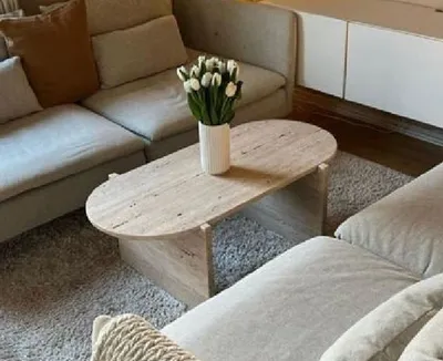 Produktbild von Casa Padrino Luxus Travertin Couchtisch Beige 100 x 50 x H. 42 cm - Naturstein Wohnzimmertisch - Wohnzimmer Möbel - Naturstein Möbel - Travertin Möbel - Luxus Möbel - Luxus Einrichtung