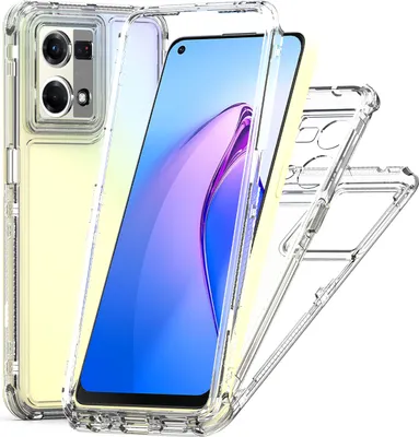 Produktbild von Transparente Handyhülle für Oppo Reno7 4G Stoßfeste TPU und PC Hybrid Klar Hülle