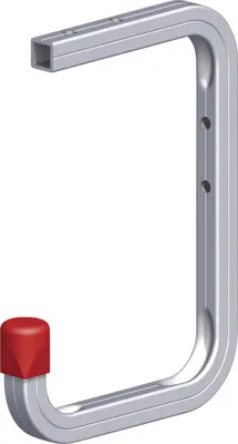 Produktbild von alfer Wand- und Deckenhaken 115 x 160 x 100 mm Aluminium roh Kappe rot