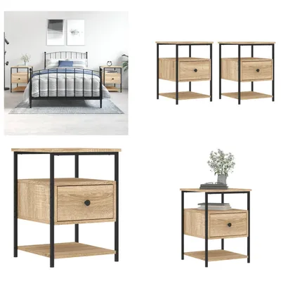 Obrázok produktu pre vidaXL Nočné stolíky 2 ks Sonoma dub 40x42x56 cm materiál na báze dreva - Nočný stolík - Nočné stolíky - Nočná skrinka - Šatníková skriňa