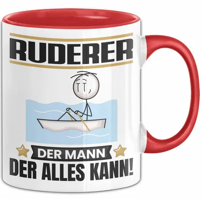 Produktbild von Ruderer Tasse Geschenk für Ruderer Der Mann Der Alles Kann Geschenkidee zum Geburtstag (Rot)