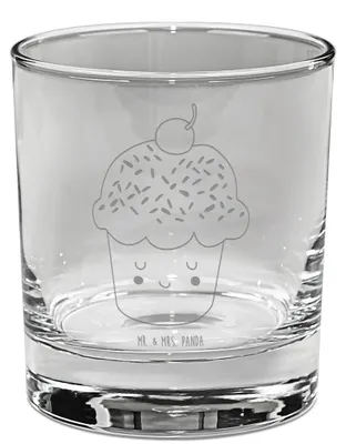 Produktbild von Mr. & Mrs. Panda Whiskyglas Cupcake - Transparent - Geschenk, Tumbler, Küche Spruch, Glas, Whisky, Lustige Sprüche, Koch, Cupcakes, Wunder, Rocks, Motivation, Gravur
