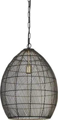 Produktbild von Light & Living - Hängeleuchte Meya - Schwarz - Ø40cm Hängelampe - Esstischlampe - Wohnzimmerlampe - Schlafzimmerlampe - Wohnzimmer