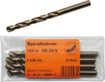 Obrázok produktu pre Dönges HSS twist drill Co 5%, Ø 3,0 mm (HSS twist drill metal drill)