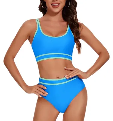 Produktbild von Damen Zweiteiler Bikini Formend Push-Up Blau M