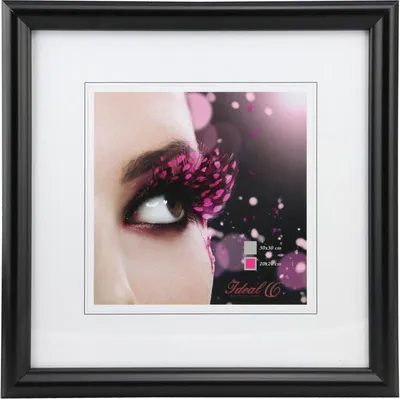 Produktbild von HR-22 Bilderrahmen Holz Rahmen quadratisch Fotorahmen Collage Wanddeko Poster - Farbe: Schwarz | Format: 30x30