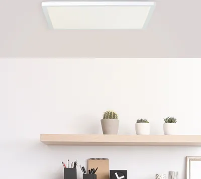 Produktbild von BRILLIANT schwarze LED Deckenleuchte MILTON | eckige Deckenlampe 42 x 42 cm | 24W 3200 Lumen 4000 Kelvin | Kunststoff