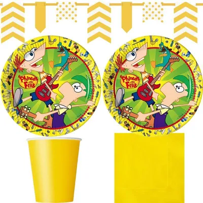 Produktbild von Phineas und Ferb Partyset Kindergeburtstag Geburtstag Deko Set