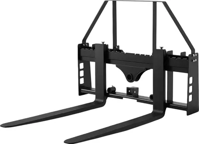 Produktbild von SucceBuy Schnellbefestigung mit einer Tragfähigkeit von 1814 kg, Palettengabelrahmenaufsatz mit 1065 mm langen Gabeln, Gabelstaplerklingen, 50,8 mm Anhängerkupplung und Speerhülsen, geeignet für Kompaktlader und Traktoren