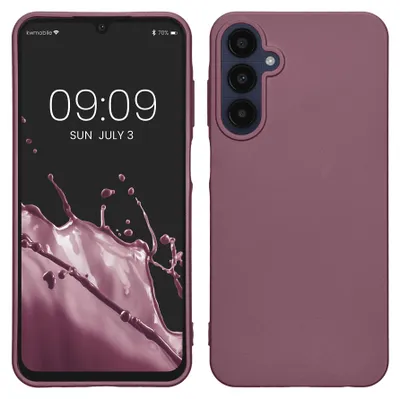 Produktbild von kwmobile Handyhülle für Samsung Galaxy A25 Hülle - Silikon Case metallisch schimmernd - Schutzhülle Cover - Metallic Lavendel