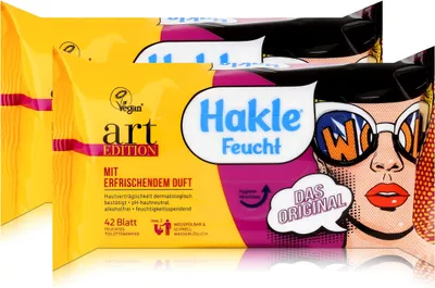 Produktbild von Hakle Feucht art Edition 42 Blatt - Feuchttücher, Toilettenpapier (2er Pack)