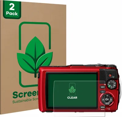 Produktbild von 2x ScreenLeaf Schutzfolie für Olympus OM System Tough TG-7 nachhaltiger Displayschutz Display Schutz Folie Klar Transparent