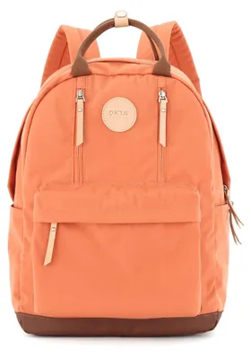 Image de Himawari | Sac à dos orange pour femme, avec compartiment pour ordinateur portable, 28x40x15 cm