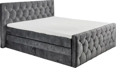 Produktbild von ED Lifestyle Cashfield 8 Boxspringbett Holzwerkstoff/Tonnentaschenfederkern H2 180x200cm  Anthrazit