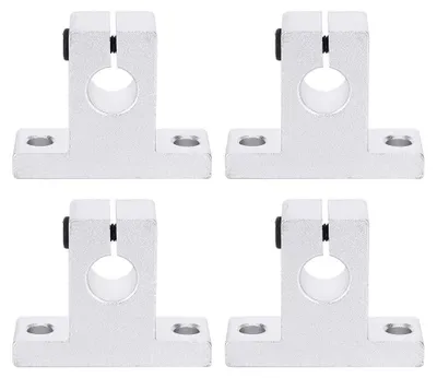 4x SK10 Lineare Führungsschienenklemme für 10 mm Welle, Aluminium