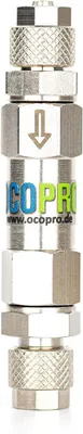 Image de Soupape de décharge CO2, 2 x G 1/8" (filetage intérieur), raccordement de tuyau 4/6 mm, pour aquariums