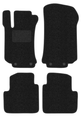Obrázok produktu pre Velúrové autokoberce pre: Mercedes R V251 / R251 2005-2013 (minivan) – sada 4 ks, antracitové, na mieru – Wielganizator ANTHRA
