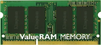 Produktbild von Kingston Technology 4GB 1333MHz DDR3 Non-ECC CL9 SODIMM ValueRAM, 4 GB, DDR3, 1333 MHz, 204-pin SODIMM, 1333 MHz, Nicht-ECC