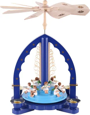 Obrázek produktu pro Stolní pyramida anděl koncert modrá výška= 27cm NOVINKA