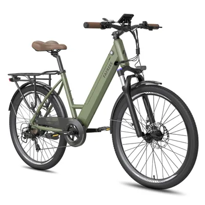 Produktbild von E-Bike MTB, Pannensichere Reifen 26 Zoll, Rostfreie Aluminiumlegierung Wasserdicht IP54, Bis zu 90 - 110 km mit 7 Gang, Grün