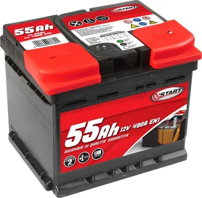 Obrázok produktu pre START Autobatéria 55 Ah 12 V 480 A, pravý kladný pól, L1 Box