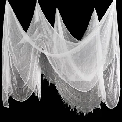 Halloween-Dekostoff 215 x 500 cm, weiß mit Blutflecken
