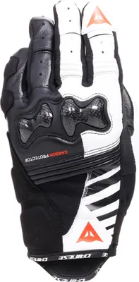 Immagine prodotto di Guanti da moto Dainese Reacto Carbon Short da donna, nero/bianco/rosso, M