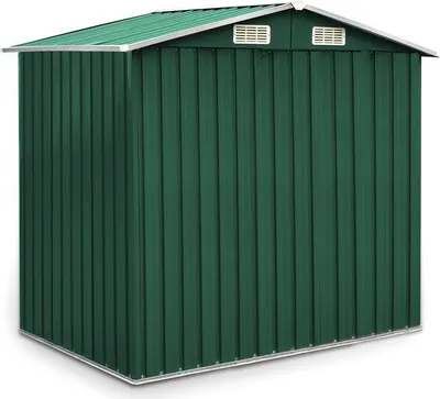 Produktbild von Geräteschuppen Gerätehaus Metall 204x132x185 cm Gartenschuppen grün Gartenhaus